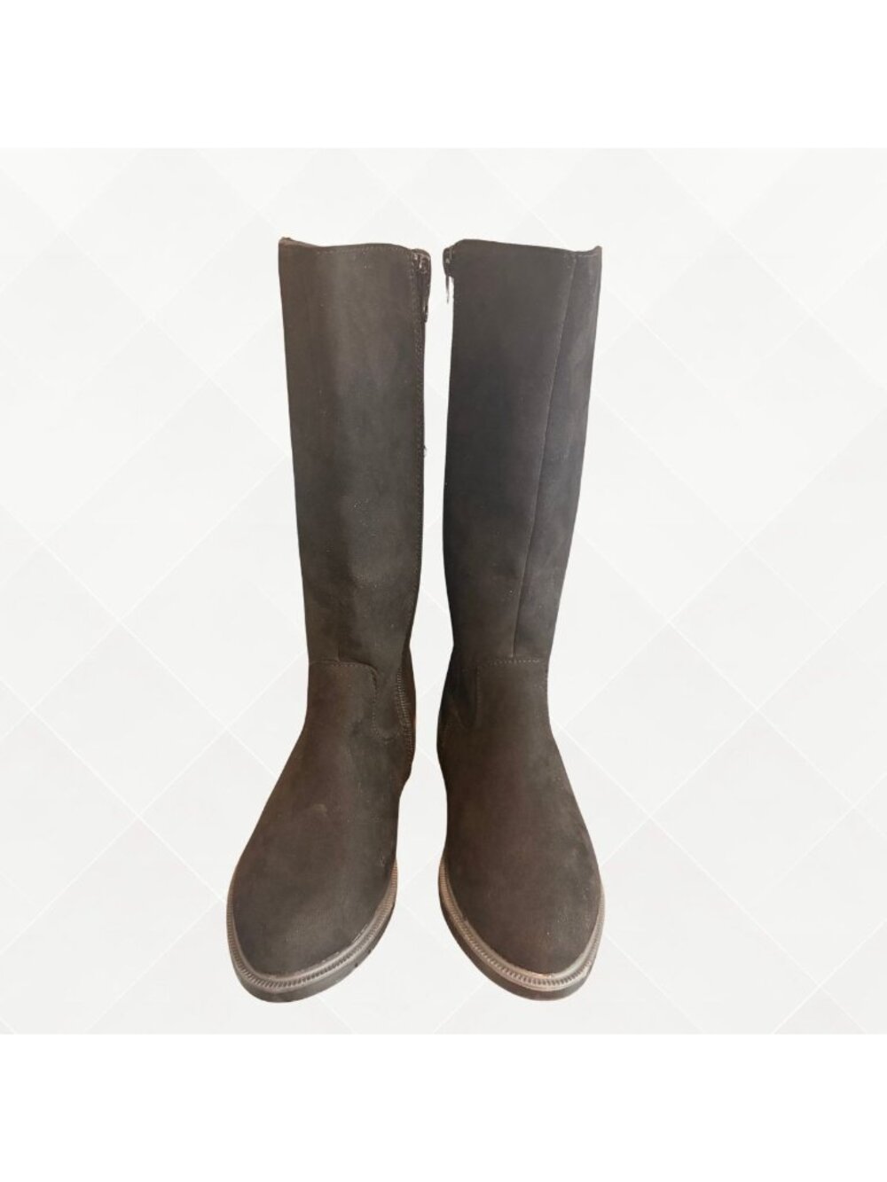 Cat & Jack Tall Boots • Girls Size 1 • NWOT • Black Faux Suede • KSH-100004